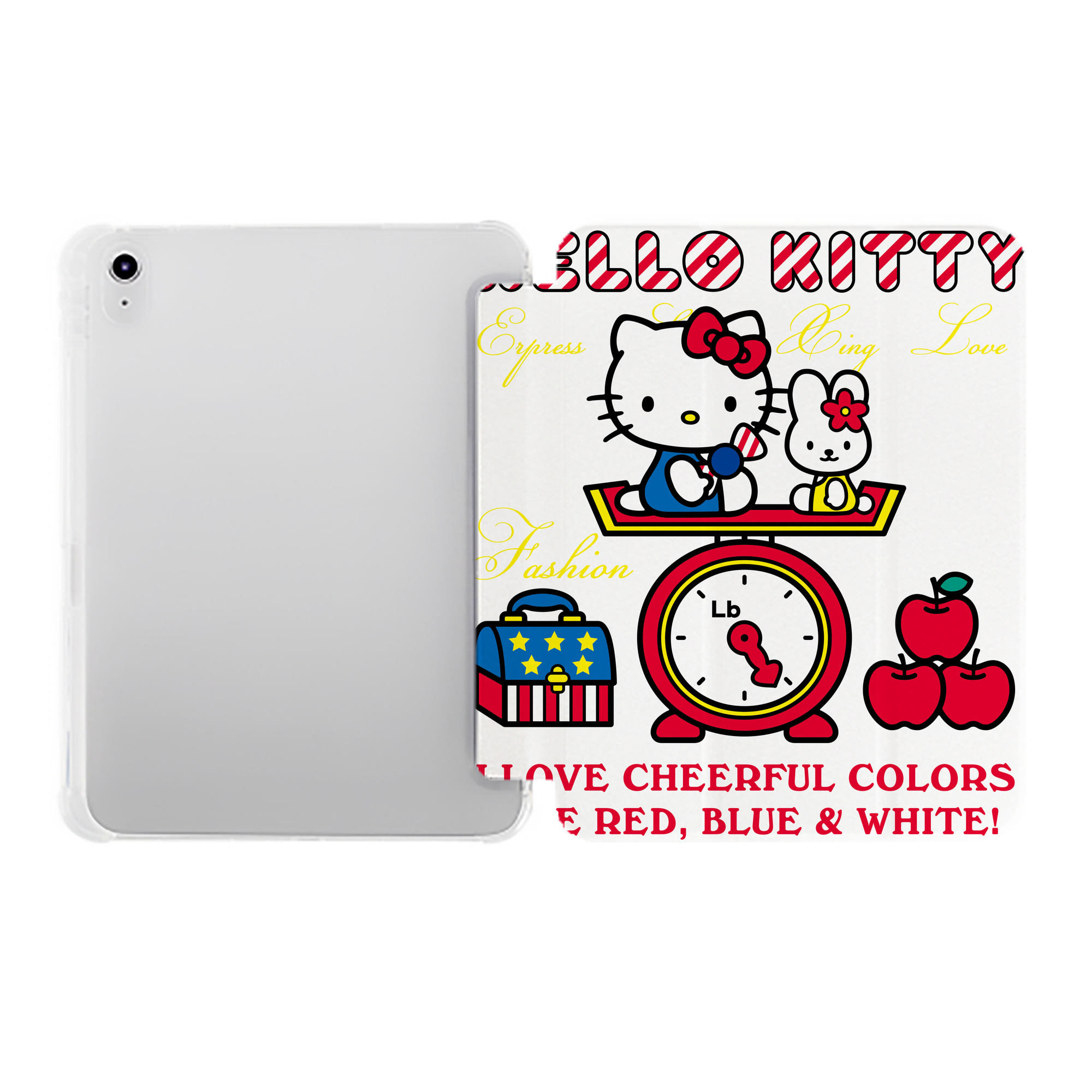 （画像用） Hello Kitty ハローキティ IPad ケース ペン収納付き 三つ折りスタンド PUレザー×シリコン 対応機種9.5/10.5/10.9インチ